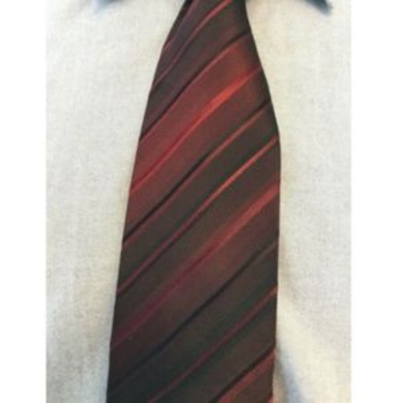 Men's Alfani Striped Handmade Textured Silk Tie - Picture 4 of 7